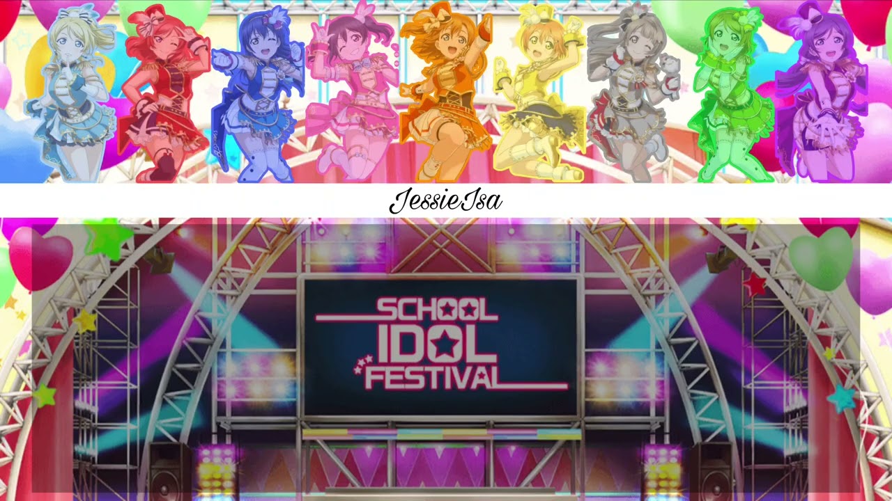 ❤️mm⭐︎さま❤️ Takaramonozu (タカラモノズ) - μ's - Color Coded - (Kanji/Romaji