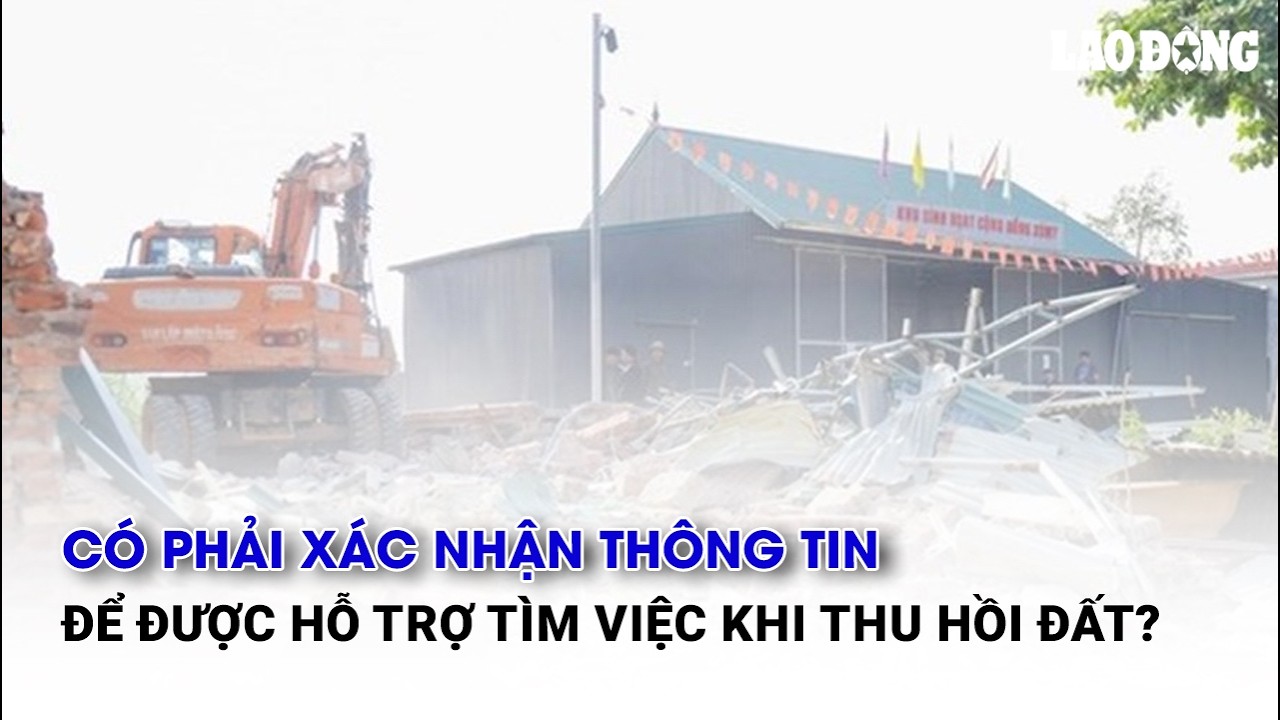 Có phải xác nhận thông tin để được hỗ trợ tìm việc khi thu hồi đất? | Báo Lao Động