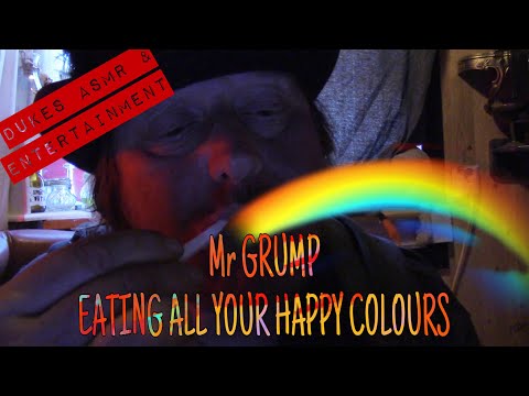 #ASMR Mr Grump eating Your happy colours!