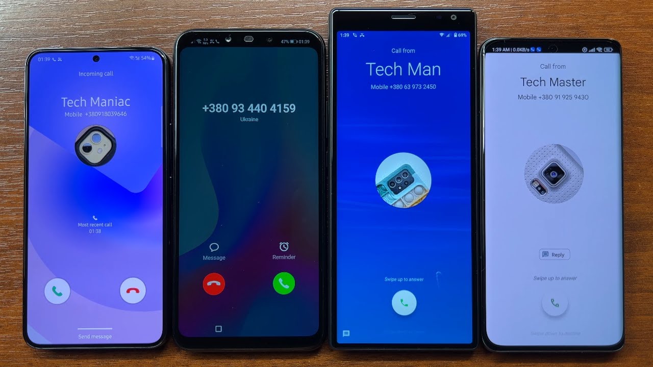 SAMSUNG vs HUAWEI vs SONY vs XIAOMI Call YouTube