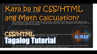 Can CSS/HTML do Math calculation  - CSS/HTML Tutorial (Tagalog)
