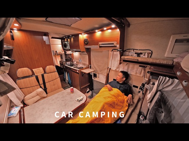 Car camping in a large camper! Toilet, shower and dishwasher included