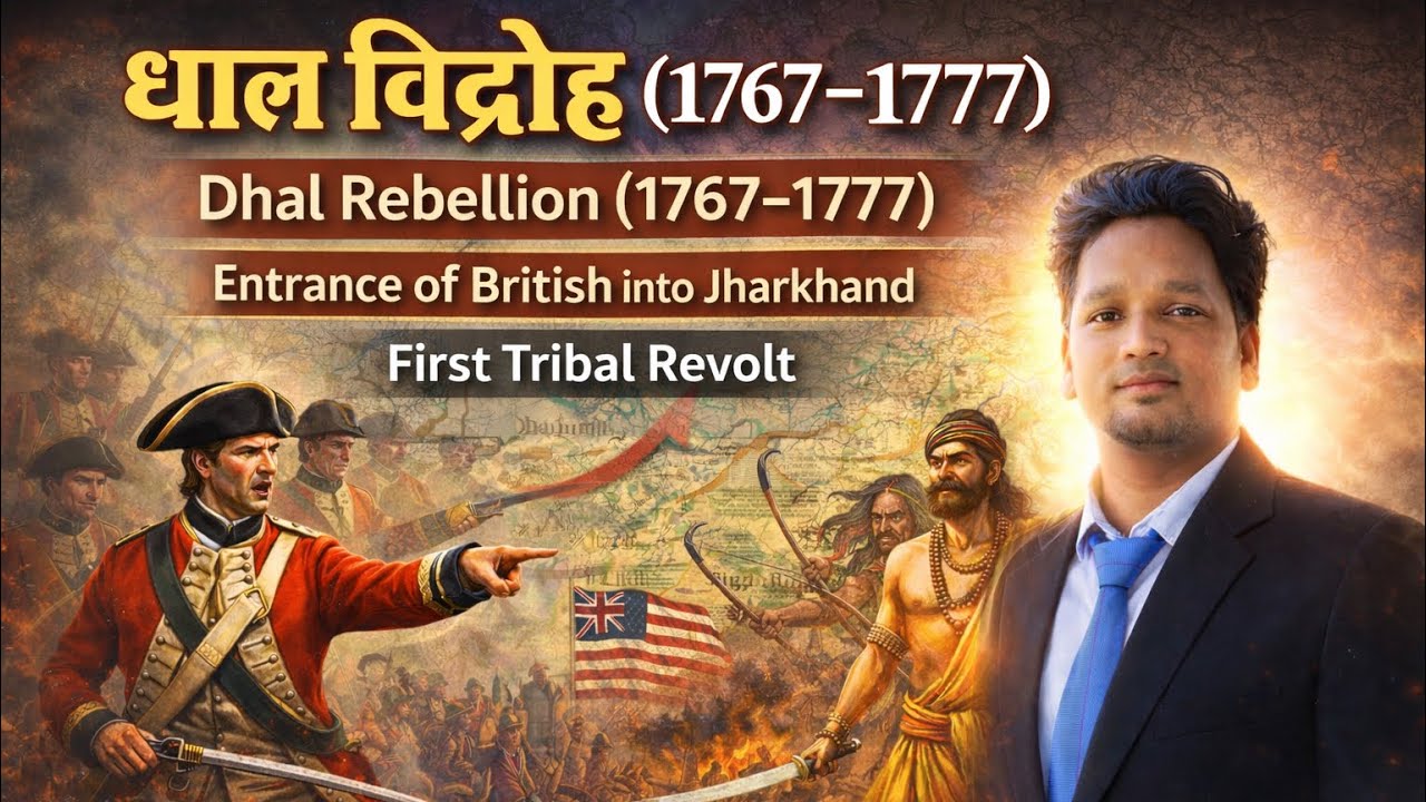 Dhal Vidroh 1767 1777 1st Tribal Revolt in Jharkhand Entrance of British into Jharkhand धाल विद्रोह