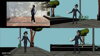 Gentleman Walking Animation - Spline, Maya animation