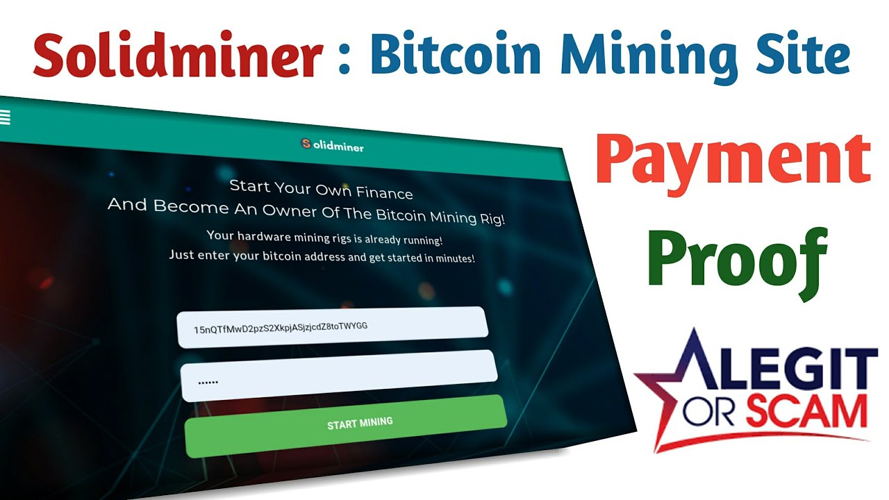 Payment Proof | Solidminer.io Real or Scam | Free Bitcoin Mining | Technical ahsan