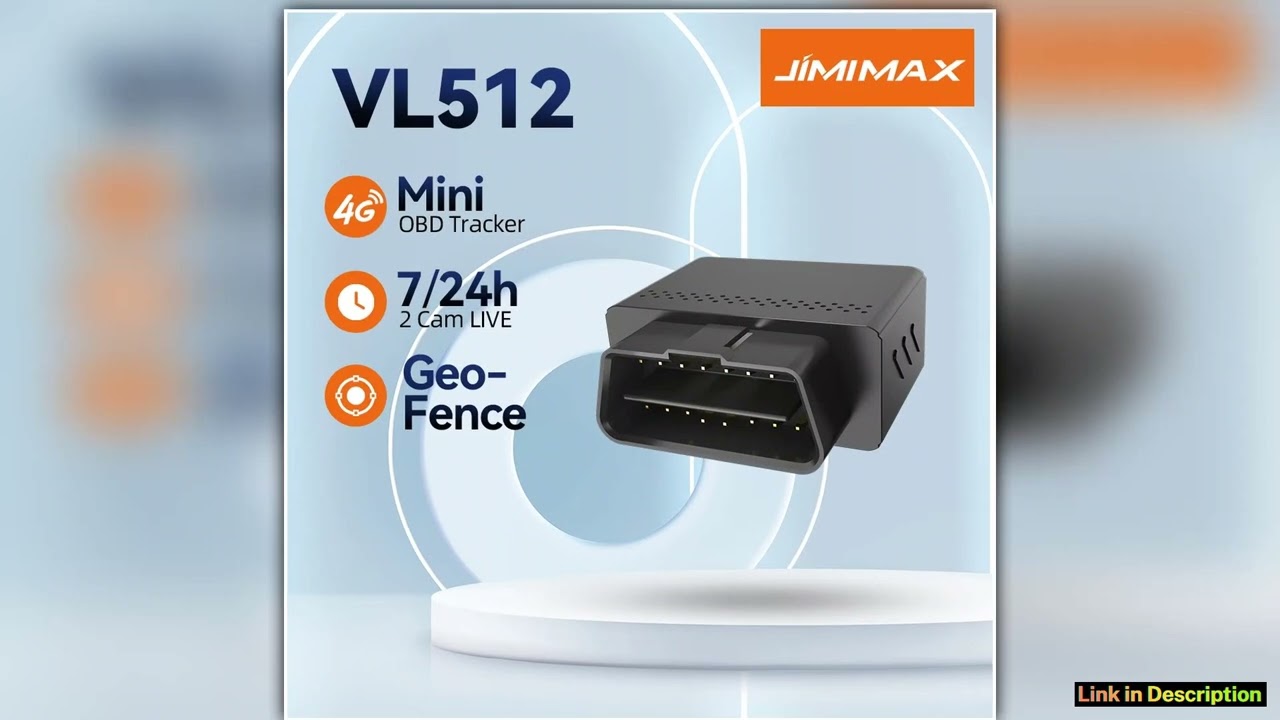 JIMIMAX VL512 LTE OBD GPS Tracker Mini Car Tracking 936V 4G Sos Tracking Device Realtime GPS 4G Car