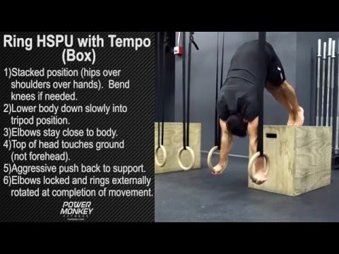 Ring HSPU with Tempo (Box)