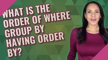 What is the order of where group by having order by?
