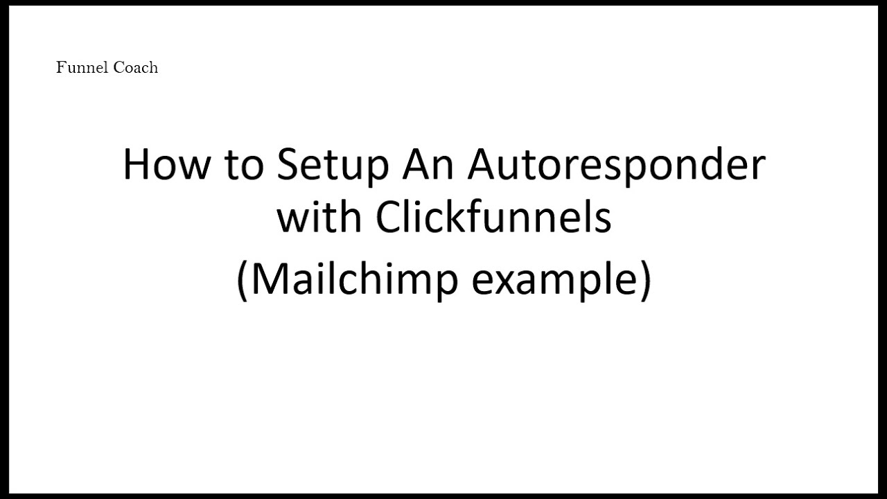 How to Integrate Aweber and Clickfunnels 2019 - YouTube