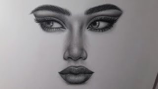 How to draw a female face