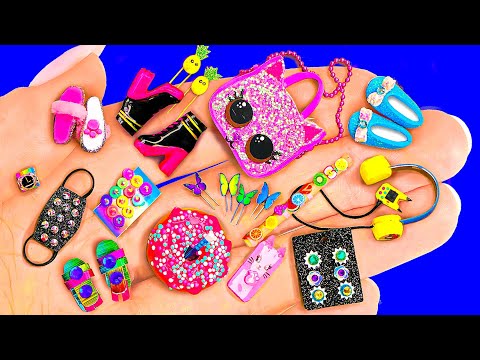 18 DIY Barbie Hacks: Cute Handbags, Makeup Kit, Glitter Shoes & more