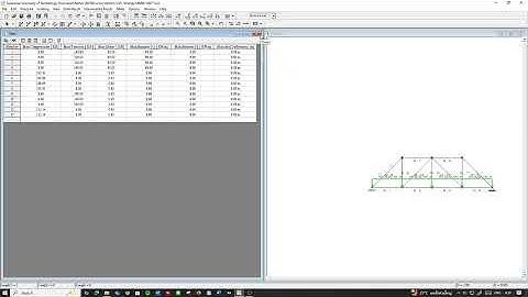 การใช้โปรแกรมSUTStructor คำนวนค่าแรงและออกแบบโครงสร้างสะพานแบบHOWE TRUSS