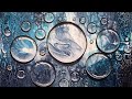 #038 Tripple swipe with fast growing cells and bubbles - acrylic pour fluid art painting