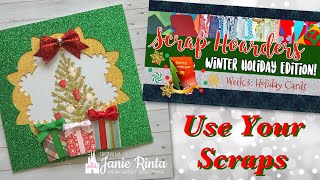 Making A Christmas Card With Scraps - #SCRAPHOARDERS Winter Holiday Edition Part 3
