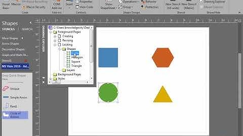 Protecting and Locking Shapes in Visio 2016