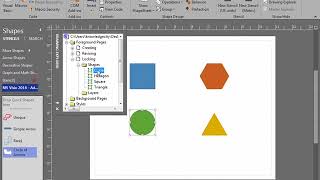 Protecting and Locking Shapes in Visio 2016