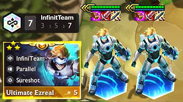 x2 3 Star 5-Cost Ultimate Ezreal + 7 InfiniTeam spam RRRRRRR | TFT SET 8.5