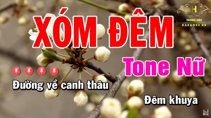 Karaoke Xóm Đêm Tone Nữ Nhạc Sống | Trọng Hiếu