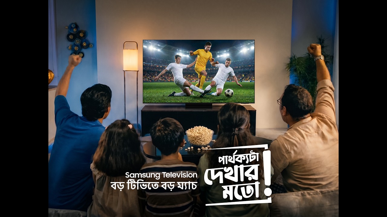বড় টিভিতে বড় ম্যাচ, Samsung TV-তে #পার্থক্যটা_দেখার_মতো