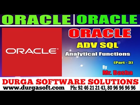 Oracle Tutorial || Oracle|Adv Sql | Analytical Functions Part-3 by basha