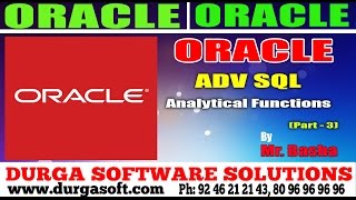 Oracle Tutorial || Oracle|Adv Sql | Analytical Functions Part-3 by basha