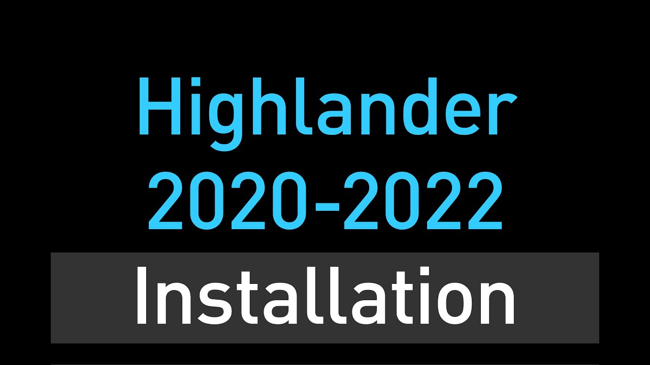 Protect-X Smart Sensor System - Highlander (2020-2022) Installation video
