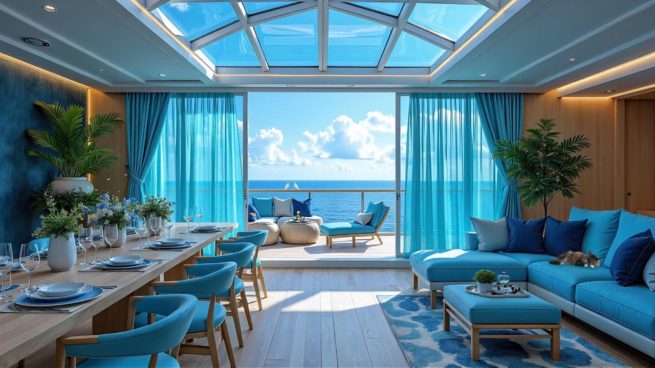 Cozy Indoor Bossa Nova Jazz | Elegant Jazz with Ocean Waves for Inner Peace