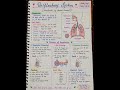 Human Respiratory system | #short. notes #pharynx #trachea #youtubeshorts #handmade #nursing #easy