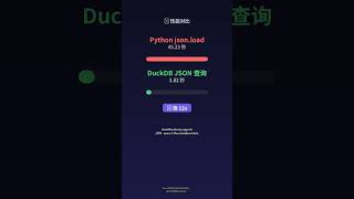 📊 解析JSON还要写Python循环? DuckDB原生JSON查询,比Python快10倍 #Shorts #Shorts