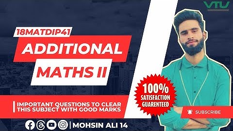 18MATDIP41 Vtu Additional Mathematics| Passing Strategy 🔥