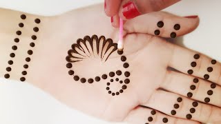 Easy Gol Tikki Mehndi Designs For Front Hands | Very Simple Mehndi Design For Beginners By RJ Henna