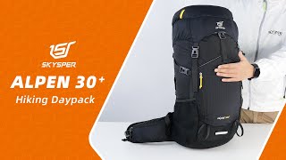 Alpen30 - Skysper 30L Frame Hiking Daypack With Top Lid And Waterproof Rain Cover - Product Tour