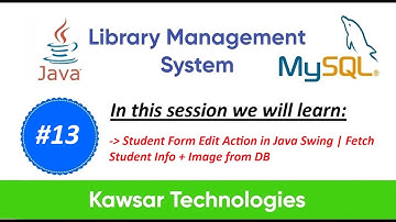 Part 13 — Library Management System in Java Swing | Student Form Edit Action