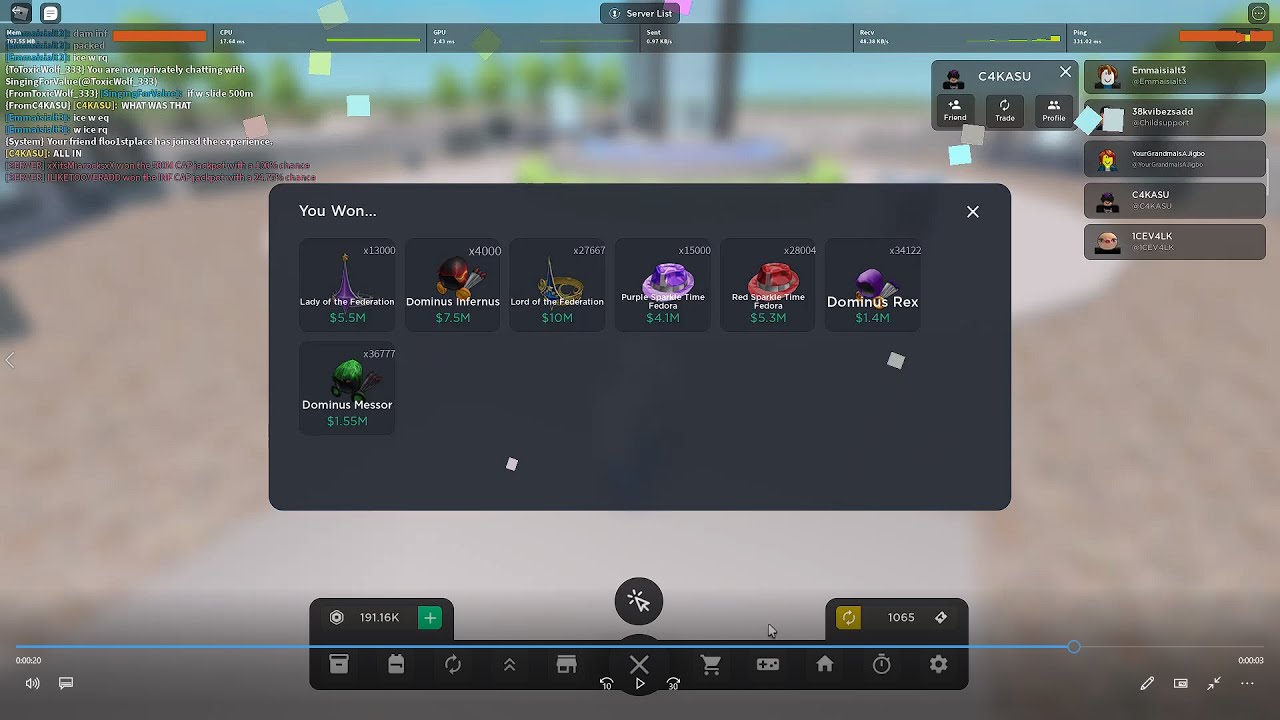 700b Trade Tower win