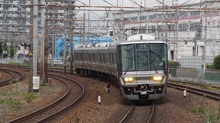 JR西日本 223系2000番台 J14 快速 網干行き 岸辺駅 通過 20210824