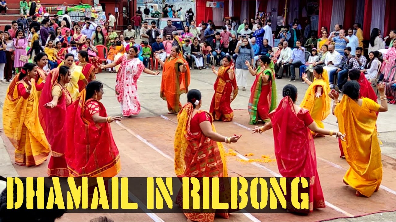 Dhamail In Rilbong     Central Puja Committee In Rilbong     Dhak Competition