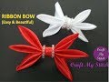 Ribbon bow - Ribbon work - Easy bow making tutorial - DIY Ribbon Bow