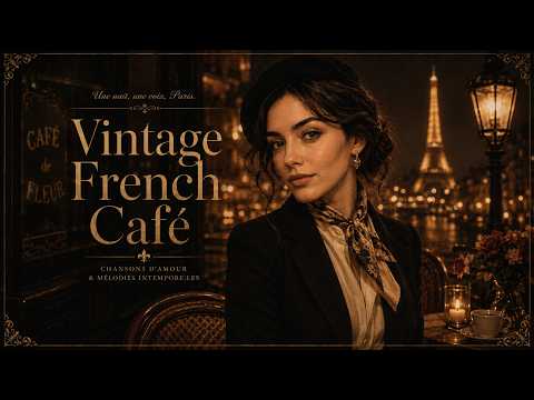 Vintage French Café Music | 1950s Paris Chanson & Romantic Rainy Ambience