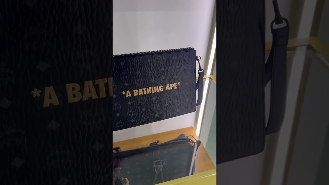 Шокирующая скидка на коллаборацию Bape X MCM - cумка  на распродаже всего за 750 евро!