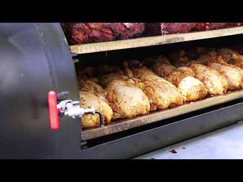 Meadow Creek BBQ144 Commercial Chicken Cooker Trailer (4 pit)