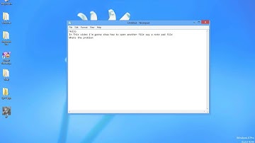 How to open another notepad or word file in windows 8.avi