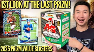 Early 1st Look At The Last Prizm Football  2025 Panini Prizm  Retail Value Blaster Box Review X5