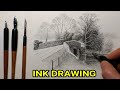 How to draw water reflections with ink zebra g nibs plus tips for correcting mistakes
