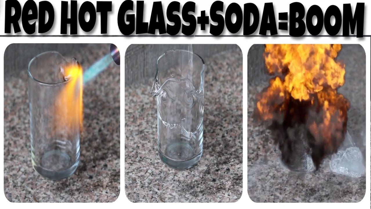 EXPERIMENT- RED HOT GLASS VS SODA= EXPLOSION 💥