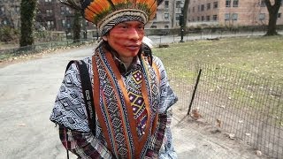 AMAZON NATIVE EXPLORES THE STREETS OF NYC - BBC NEWS