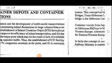 Inland container depots and container freight station ibo 5 m.com 1 st year