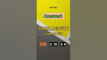 Can master SQL char_length function  #coding #quiz #master #english #mysql #oracle #sql