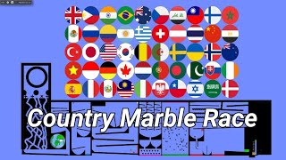 Country Marble Race in Algodoo. 50 Countries and 1 Winner. Pick Your Country / Marble Race Lover