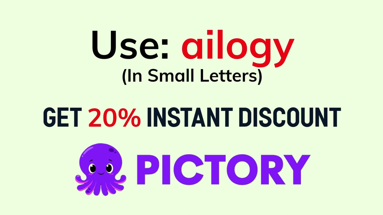 Pictory Coupon Code | Use: ailogy & Get 20% Discount | LIMITED