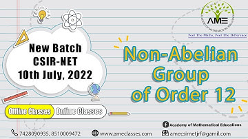 Non-Abelian Group of Order 12